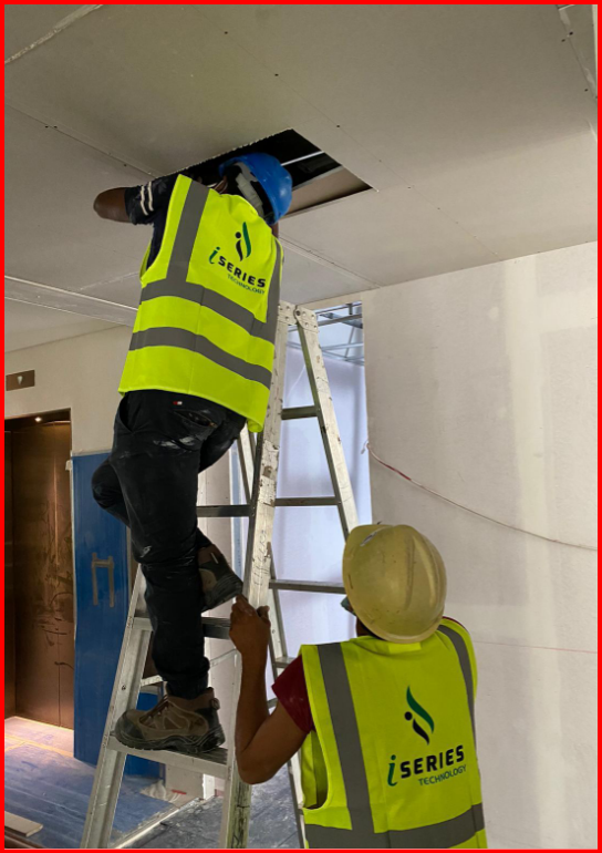 ITES cabling installation on site
